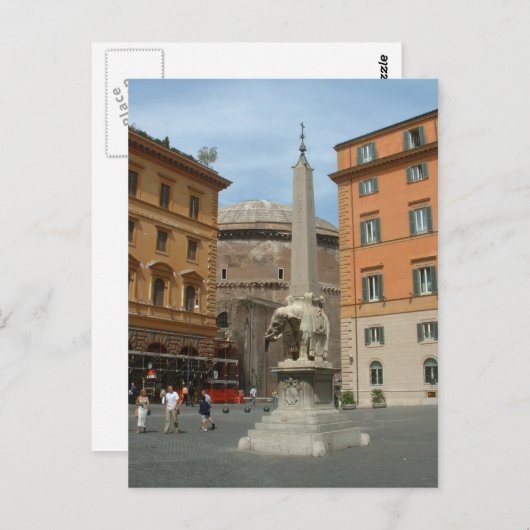 Piazza Minerva Postkarte (Vorne/Hinten)