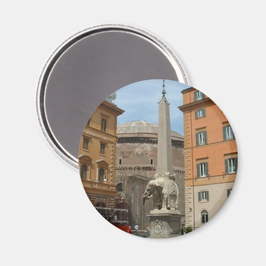 Piazza Minerva - Rom Magnet (Vorderseite/Rückseite)