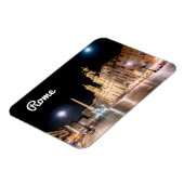 Piazza Navona bei Nacht unter Vollmond - Rom Magnet (Linke Seite)