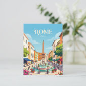 Piazza Navona Italien Postkarte (Stehend Vorderseite)