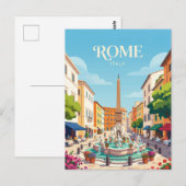 Piazza Navona Italien Postkarte (Vorne/Hinten)