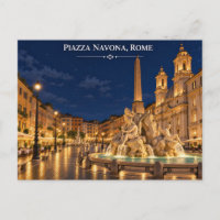 Piazza Navona Nacht-Ansichtskarte