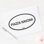 PIAZZA NAVONA OVALER AUFKLEBER (Umschlag)