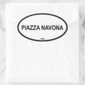 PIAZZA NAVONA OVALER AUFKLEBER (Tasche)