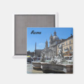 Piazza Navona- Rom, Italien Magnet (Vorderseite/Rückseite)