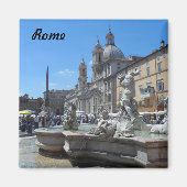 Piazza Navona- Rom, Italien Magnet (Vorne)