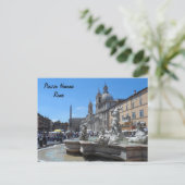 Piazza Navona- Rom, Italien Postkarte (Stehend Vorderseite)