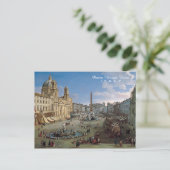 Piazza Navona, Rom Kunst Postkarte (Stehend Vorderseite)