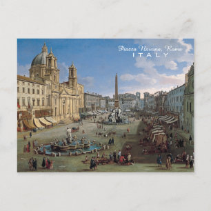 Piazza Navona, Rom Kunst Postkarte