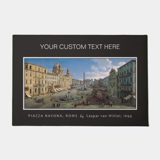 Piazza Navona, Rom Kunstaustmatte Fußmatte (Vorderseite)