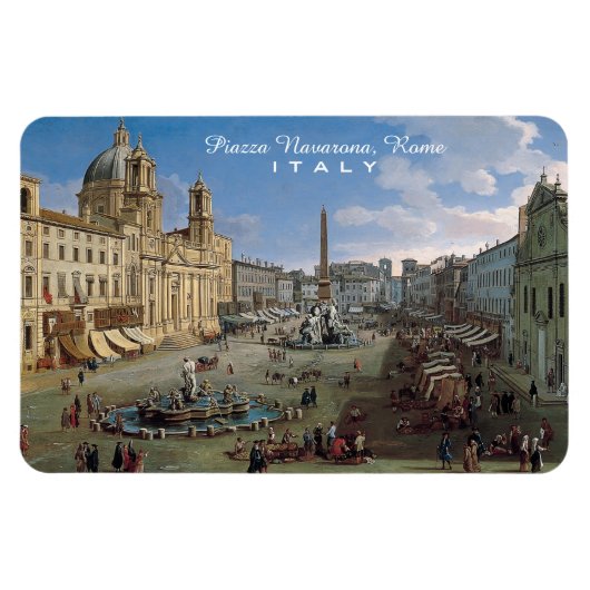 Piazza Navona, Rom, Kunsthandwerksmagnet Magnet (Horizontal)