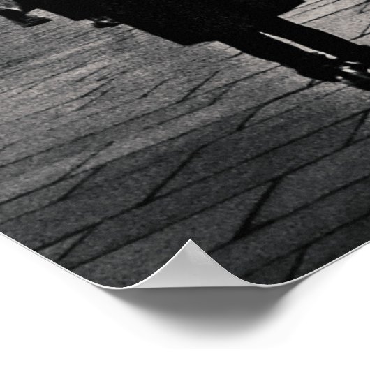 Piazza Night Scene, Mailand Poster (Ecke)