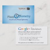 Piazza-Optometrie Visitenkarte (Vorne/Hinten)