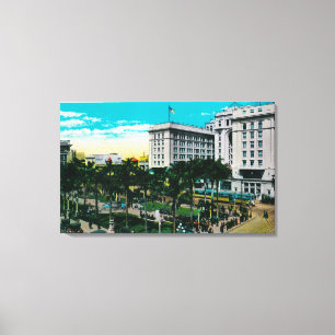 Piazza-Park und US Grant HotelSan Diego, CA Leinwanddruck