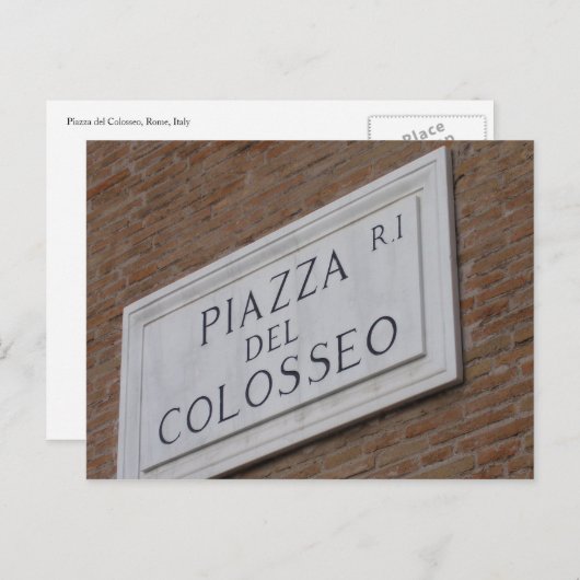 Piazza Postkarte (Vorne/Hinten)