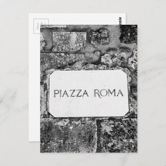 Piazza Roma Postkarte (Vorne/Hinten)