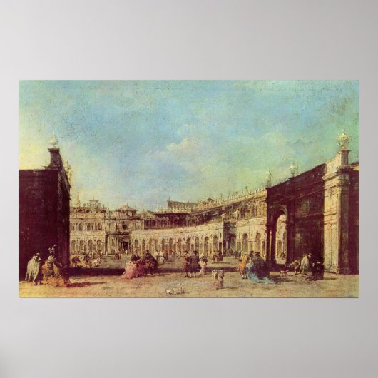 Piazza San Marco a Venezia – Francesco Guardi Poster (Vorne)