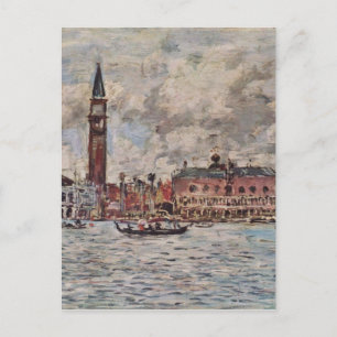 Piazza San Marco in Venedig von Eugene Boudin Postkarte