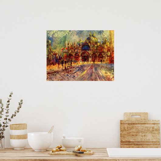 Piazza San Marco, Venedig von Pierre Renoir Poster (Küche)