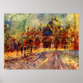 Piazza San Marco, Venedig von Pierre Renoir Poster (Vorne)