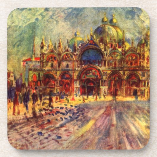 Piazza San Marco, Venedig von Pierre Renoir Untersetzer (Vorderseite)