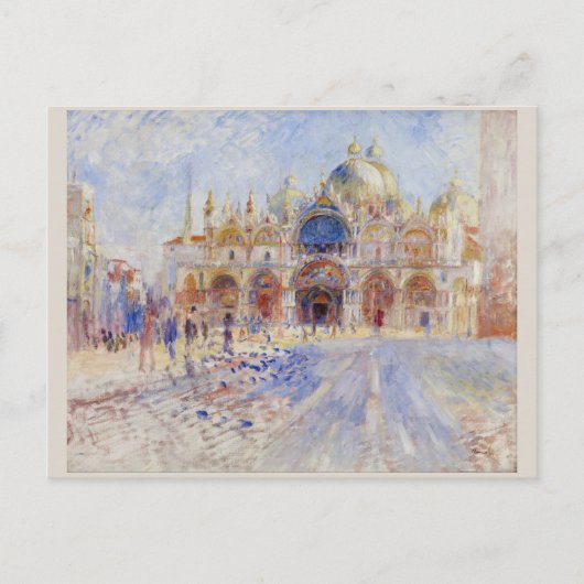 Piazza San Marco Venice von Pierre-Auguste Renoir Postkarte (Vorderseite)