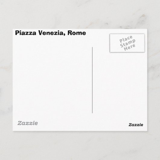 Piazza Venezia in der Nacht Postkarte (Rückseite)