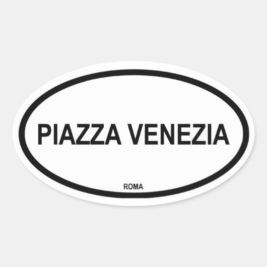 PIAZZA VENEZIA OVALER AUFKLEBER (Vorderseite)