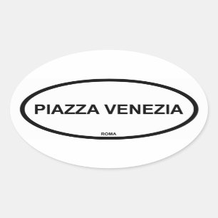 PIAZZA VENEZIA OVALER AUFKLEBER