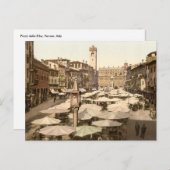 Piazzi delle Erbe, Verona, Italien Postkarte (Vorne/Hinten)