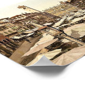 Piazzi delle Erbe, Verona, Italienischer Klassiker Poster (Ecke)