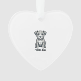 Pibble Dad Vintage Engraving Hund-Shirt-Design_1 Ornament