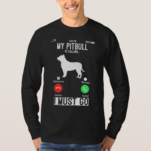 Pibull T-Shirt Men Pitbull Dog Pitbull (Vorderseite)