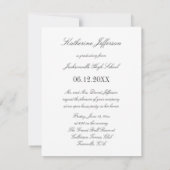 Pic Black Open House Party Graduation Einladungen (Rückseite)