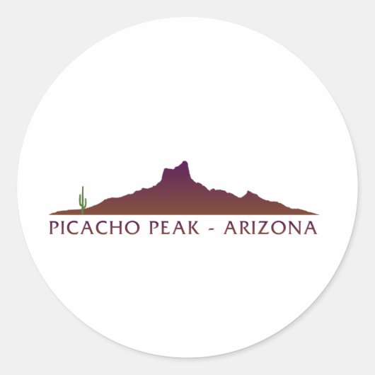 Picacho Peak - Arizona Runder Aufkleber (Vorderseite)