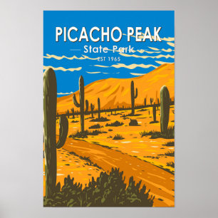 Picacho Peak Staat Park Arizona Vintag Poster
