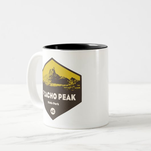 Picacho Peak Staat Park Arizona Zweifarbige Tasse (Vorderseite Links)