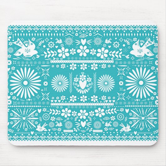 Picado Aquamarines Papierpapier Mousepad (Vorne)