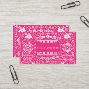 Picado Hot Pink Cut Paper Papel Visitenkarte