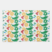 Picante Fiesta Chili Farbenfrohe Muster Geschirrtuch (Horizontal)