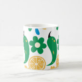 Picante Fiesta Chili Farbenfrohe Muster Kaffeetasse (Mittel)