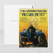 Picard Pictet Vintage Car Advertising Postkarte (Vorne/Hinten)