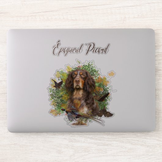 Picardie Spaniel , Jagdsaison Aufkleber (Computer)