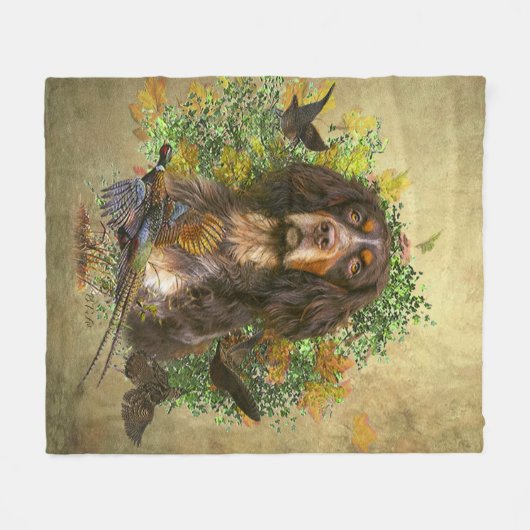 Picardie Spaniel , Jagdsaison Fleecedecke (Vorderseite (Horizontal))