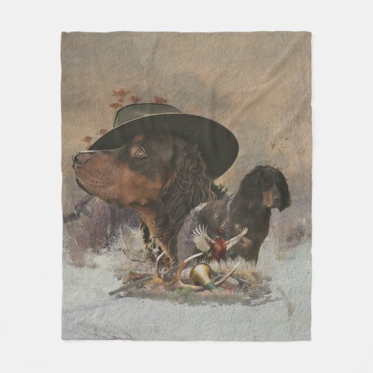 Picardie Spaniel , Jagdsaison Fleecedecke (Vorderseite)