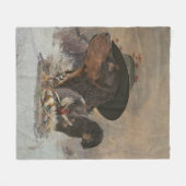 Picardie Spaniel , Jagdsaison Fleecedecke (Vorderseite (Horizontal))