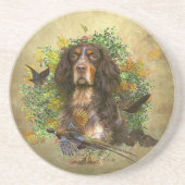 Picardie Spaniel , Jagdsaison Getränkeuntersetzer (Vorne)