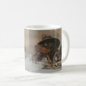 Picardie Spaniel , Jagdsaison Kaffeetasse (VorderseiteRechts)