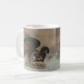 Picardie Spaniel , Jagdsaison Kaffeetasse (Vorderseite Links)