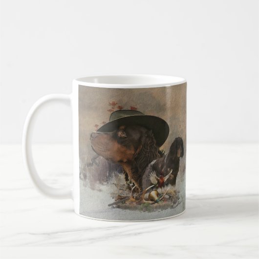 Picardie Spaniel , Jagdsaison Kaffeetasse (Links)
